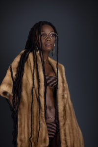 Sensual Black Lady in Fur