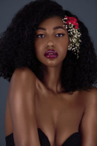 Sensual Ethereal Goddess with Flowers In Her Hair